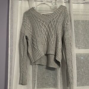 Gray cropped sweater